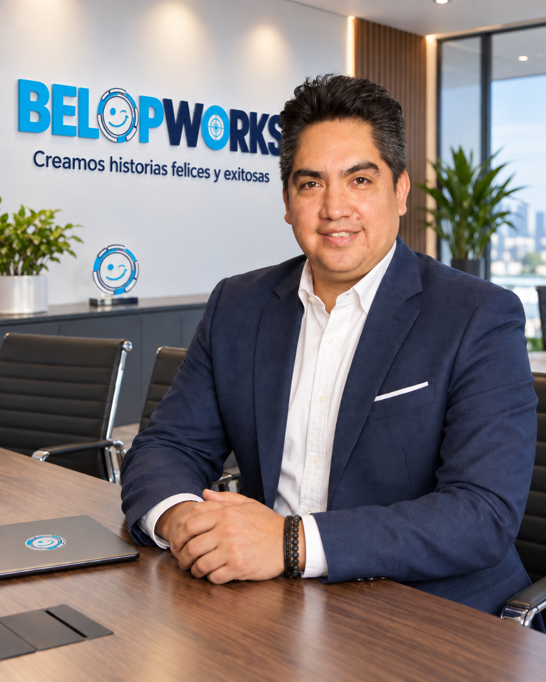 Ricardo en la oficina de Belopworks